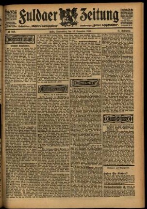 Zweite Ausgabe vom Donnerstag, den 10. November 1904.