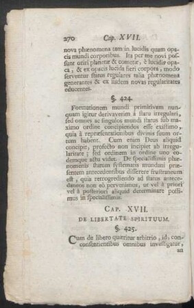 Cap. XVII. De Libertate Spirituum