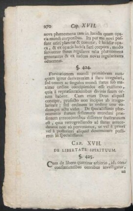 Cap. XVII. De Libertate Spirituum