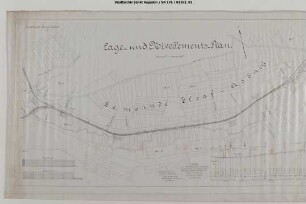 Linie Hennef - Asbach, Blatt 11: Lage- und Höhenplan Bennau Tal (mit Gleisanschluss Bennau Berg) - Asbach. Asbach, Bahnhof nicht an finaler Lage.