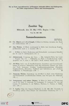 Sammelnummern (Nr. 208-380)