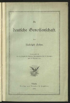 Die deutsche Genossenschaft