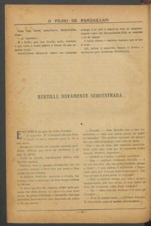 Bertille novamente sequestrada