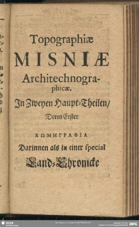 Topographiae Misniae Architechnographicae