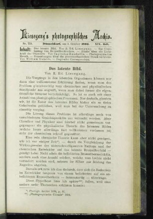Das latente Bild