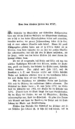 Von den ältesten Zeiten bis 1727
