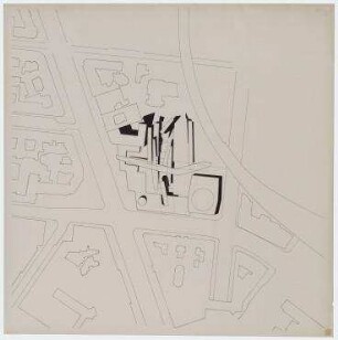 Gutachten Victoria City Areal, 1. Phase (nicht realisiert) – Draufsicht. Berlin-Charlottenburg, Kranzler-Eck/Kurfürstendamm/Joachimsthaler Straße/Kantstraße