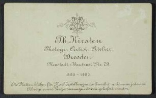 Porträt Friedrich Wagner : Foto-/Bildersammlung Stenografische Sammlung. Porträt Friedrich Wagner. Photographie. Carte de visite (1883; T. Kirsten). Dresden: SLUB P a 0579