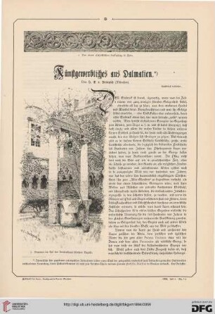 Kunstgewerbliches aus Dalmatien, [1]