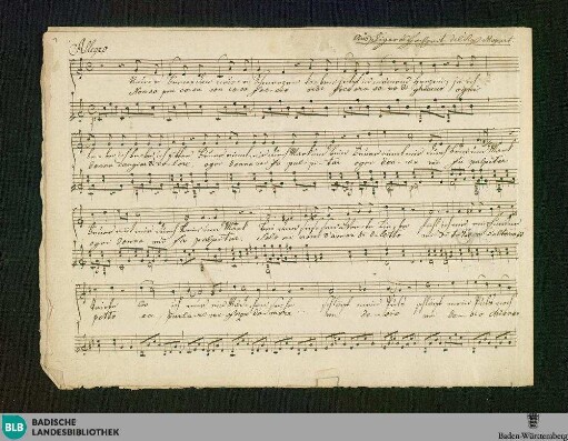 Le Nozze di Figaro. Excerpts. Arr - Don Mus.Ms. 2543 : V, pf; KV 492/10 KV 492/11 KV 492/6