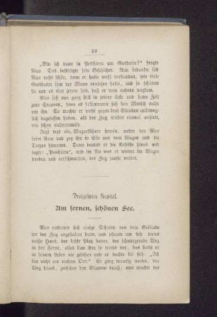 Dreizehntes Kapitel. Am fernen, schönen See.