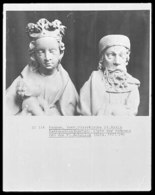Oberpartien von Madonna und des Heiligen Antonius