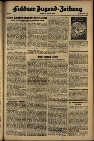 Zweite Ausgabe vom Mittwoch, den 24. November 1937.