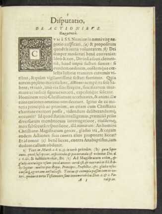 Disputatio De Actionibus.