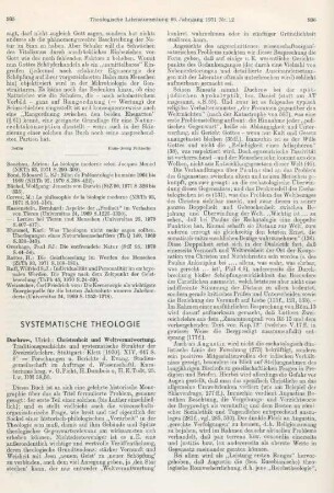 935-938 [Rezension] Duchrow, Ulrich, Christenheit und Weltverantwortung