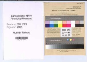 Entnazifizierung Richard Mueller , geb. 30.04.1897 (Schuhmacher)