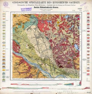 [4847] Kötzschenbroda-Oberau, Geologische Specialkarte des Königreichs Sachsen