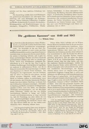 5: Die "goldenen Kanonen" von 1640 und 1643