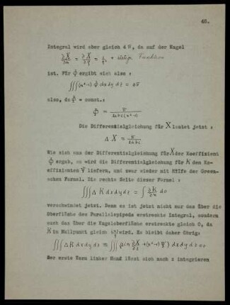 Potentialtheoretische Methode zur Berechnung der übrigen Koeffizienten