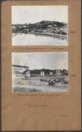 Von den Russen gesprengte Brücke von Czeinowitz