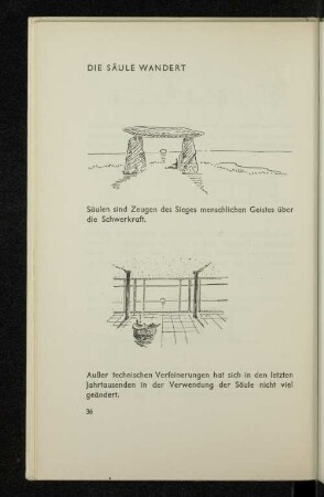 Die Säule wandert