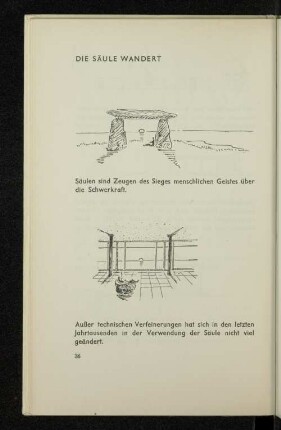 Die Säule wandert