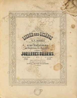 Lieder und Gesänge : von G. F. Daumer ; für 1 Singstimme mit Begl. d. Pianoforte ; op. 57, Heft 2