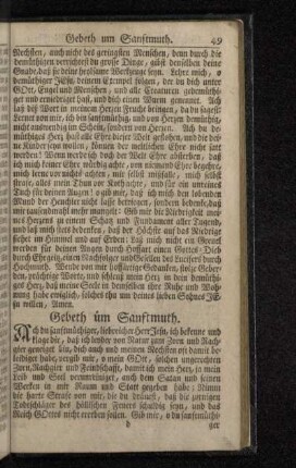 Gebeth üm Sanftmuth.