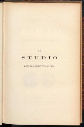 De Studio coenobio Constantinopolitano : Thesim Facultati litterarum Universitatis Nanceiensis proponebat