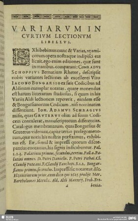 Variarum In Curtium Lectionum Libellus