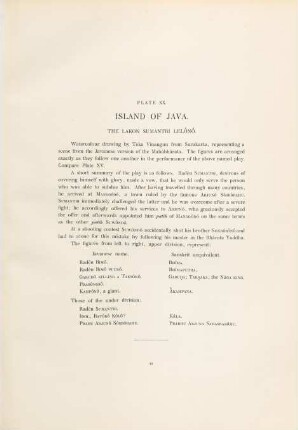 Plate XX. Island of Java. The Lakon Sumantri Lelônô