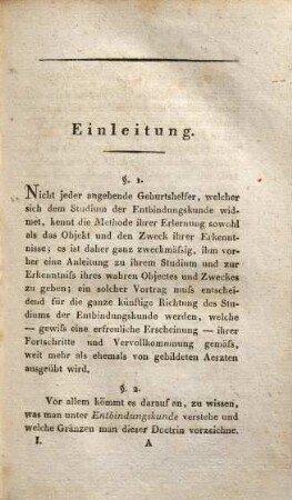 Lehrbuch der theoretisch-praktischen Entbindungskunde, 1. Theoretische Entbindungskunde