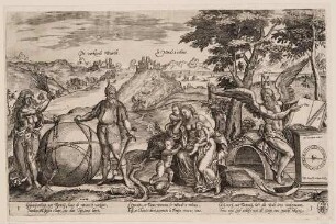Die verkehrte Welt, Blatt 1 aus: Allegorien der Ereignisse in den Niederlanden zwischen den Jahren 1576 bis 1579
