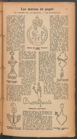 Las marcas de papel : El origen de las marcas - Las filigranas