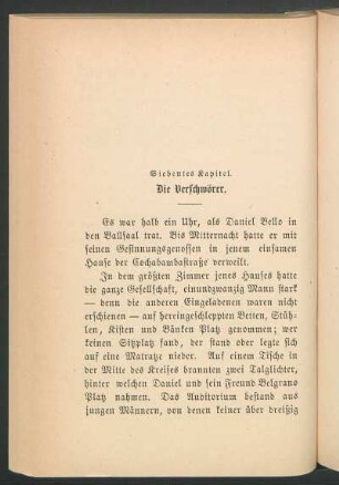 Siebentes Kapitel. - Die Verschwörer.