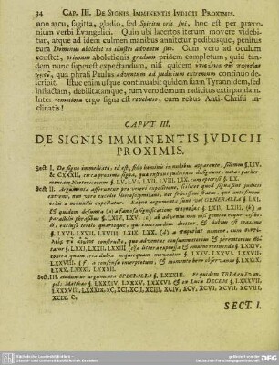 Caput III. De Signis Imminentis Judicii Proximis