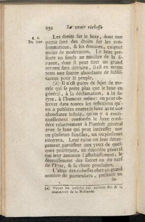 §. 6. Du luxe.