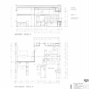 Heilbronn Hbf: Umbau Fka - Mofa, Ansicht Wand8/Grundriss, Blatt Nr. 441 Empfangsgeb. Fka