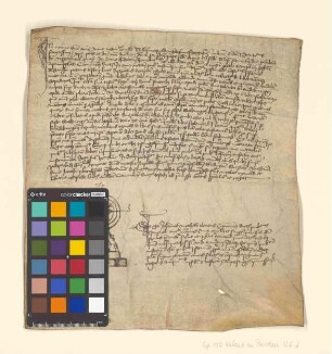 Johann Mechow, notarius publicus und Kleriker der Diözese Kammin, beurkundet die testamentarische Verfügung des Magisters Peter Templin, Priester zu Prenzlau, über die Schenkung von Einkünften zugunsten des Kalands.