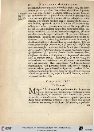 Caput. XIV.: De Natatione