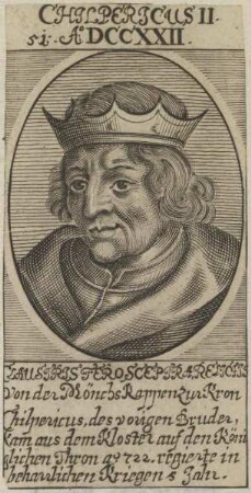 Bildnis des Chilpericus II., König des Fränkischen Reiches