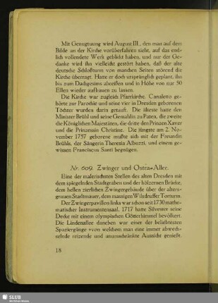 Nr. 609. Zwinger und Ostra-Allee