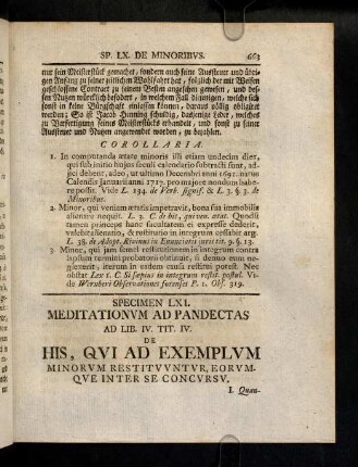 663-672, 61. De His, qui ad exemplum minorum ...