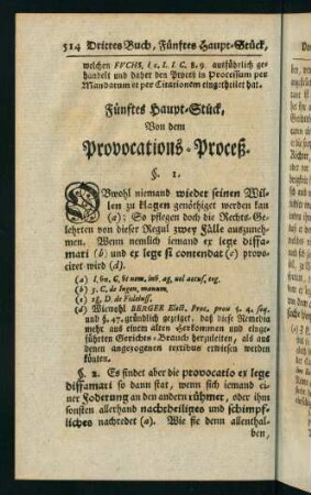 514-527, Fünftes Haupt-Stück, von dem Provocations-Proceß
