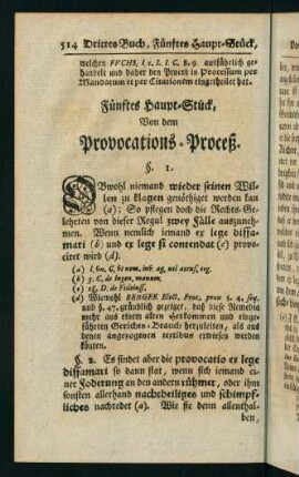 514-527, Fünftes Haupt-Stück, von dem Provocations-Proceß
