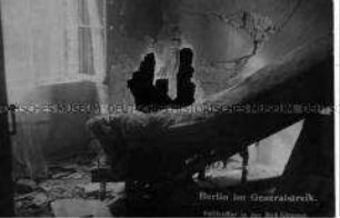 Zerstörte Wohnung in der Roßstraße, Revolutionskämpfe 1919