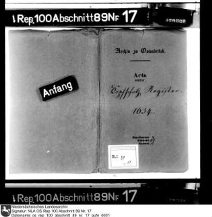 Kopfschatzregister Enthält: Kirchspiele bzw. Vogteien Belm (Bl. 76 ff.), Bissendorf (Bl. 27 ff.), Borgloh (Bl. 161 ff.), Bramsche (Bl. 51 ff.), Buer (Bl. 121 ff.), Dissen (Bl. 21 ff.), Engter (Bl. 41 ff.), Essen (Bl. 7 ff.), Gehrde (Bl. 149 ff.), Glandorf (Bl. 138 ff.), Glane (Bl. 147 f.), Hilter (Bl. 49 ff.), Hunteburg (Bl. 97 ff.), Laer (Bl. 133 ff.), Melle (Bl. 2 ff.), Neuenkirchen bei Melle (Bl. 61 ff.), Neuenkirchen bei Vörden (Bl. 65 ff.), Oesede (Bl. 131 ff.), Oldendorf (Bl. 157ff.), Ostercappeln (Bl. 84 ff.), Riemsloh (Bl. 103 ff.), Schledehausen (Bl. 32 ff.), Venne (Bl. 92 ff.), Wallenhorst (Bl. 113 ff.), Wittlage (Bl. 7 ff.); Flecken Iburg (Bl. 70 ff.); Kanzlei am Barfüßerkloster (Bl. 102), Domkapitel zu Osnabrück (Bl. 169 f.), Kapitel zu St. Johann (Bl. 145), Kloster St. Gertrudenberg (Bl. 120), Kloster Malgarten (Bl. 144); Adelsfamilien von Hake zu Scheventorf (Bl. 166), von Korff zu Sutthausen (Bl. 129), von Snetlage zu Wulften (Bl. 130), von Westerholt zu Osnabrück und Sandfort (Bl. 171)