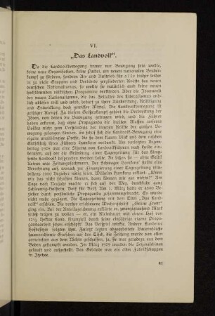 VI. "Das Landvolk".