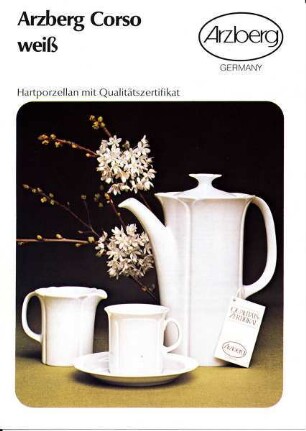 Produktprospekt "Arzberg Corso / weiß"