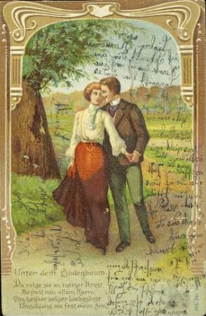 Unter dem Lindenbaum. - Da ruhte sie an meiner Brust [...]